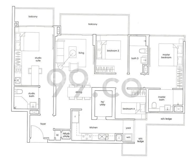 Master Room Executive Condo for Rent in  Heron Bay - Image 6